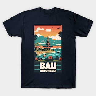 A Vintage Travel Art of Bali Indonesia T-Shirt